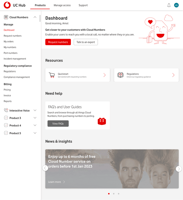 Vodafone quote status screen
